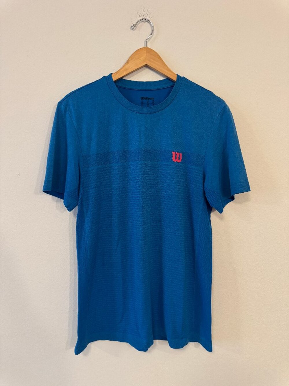 Wilson Team Seamless Crew Tennis Shirt Men's M Royal Blue WM00282411